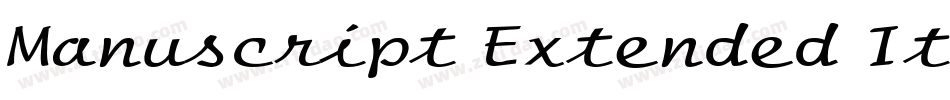 Manuscript Extended Italic字体转换